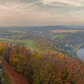 Königstein view in the fall, Germany