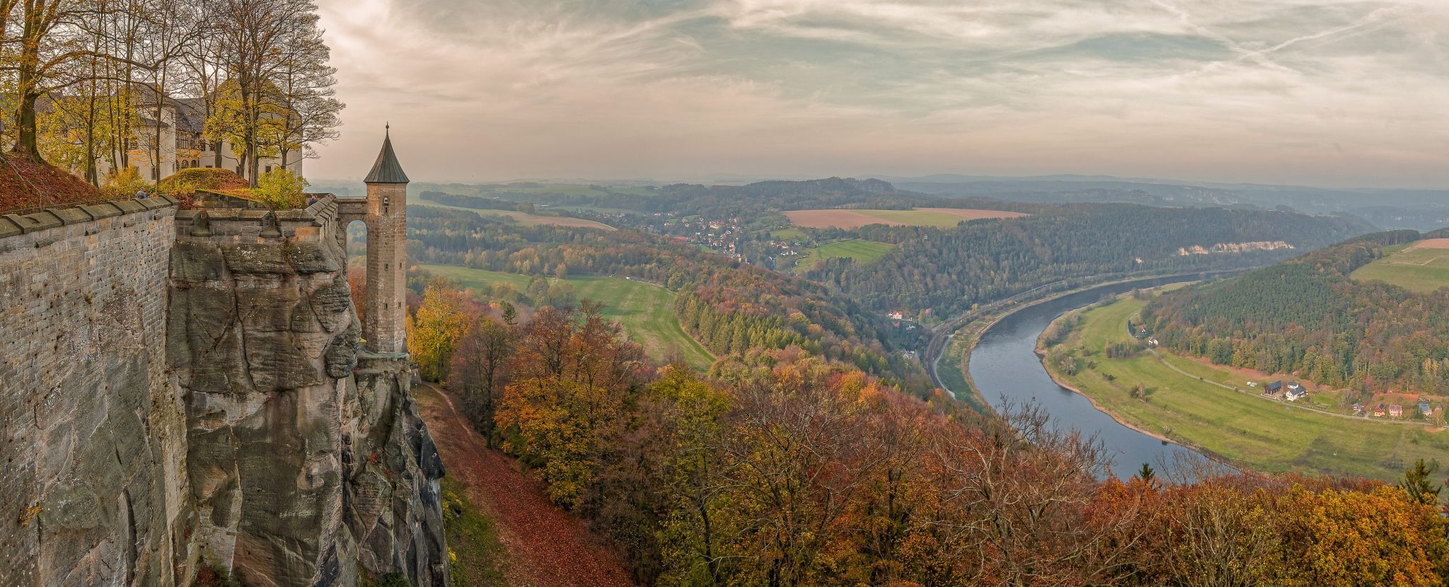 Königstein view in the fall, Germany