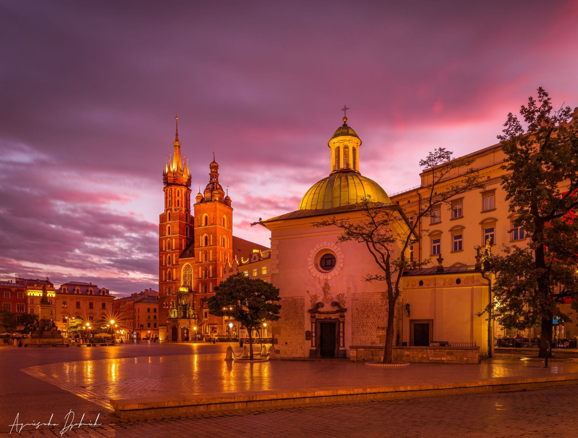 St. Mary's Basilica and St. Adalbert's Church in Kraków, Poland