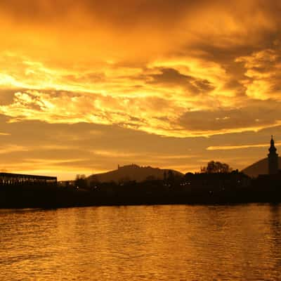 Krems, danube bridge, Förthof roundabout, Austria