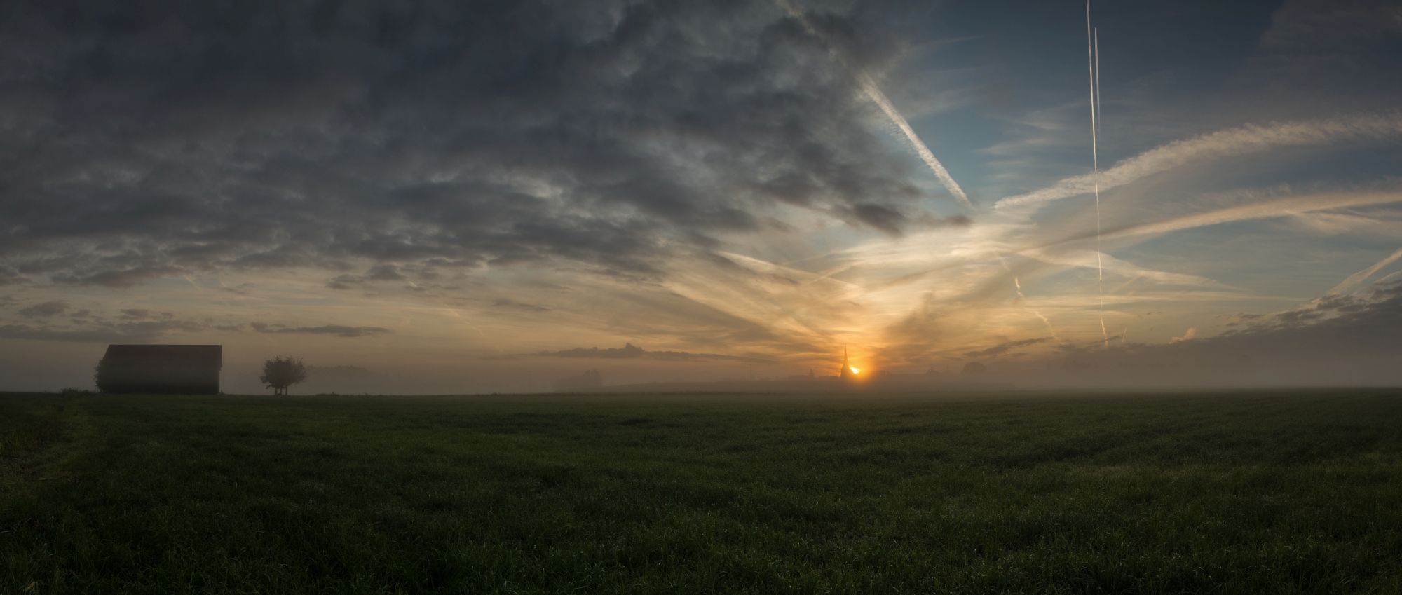 Sunrise over Leerstetten, Germany