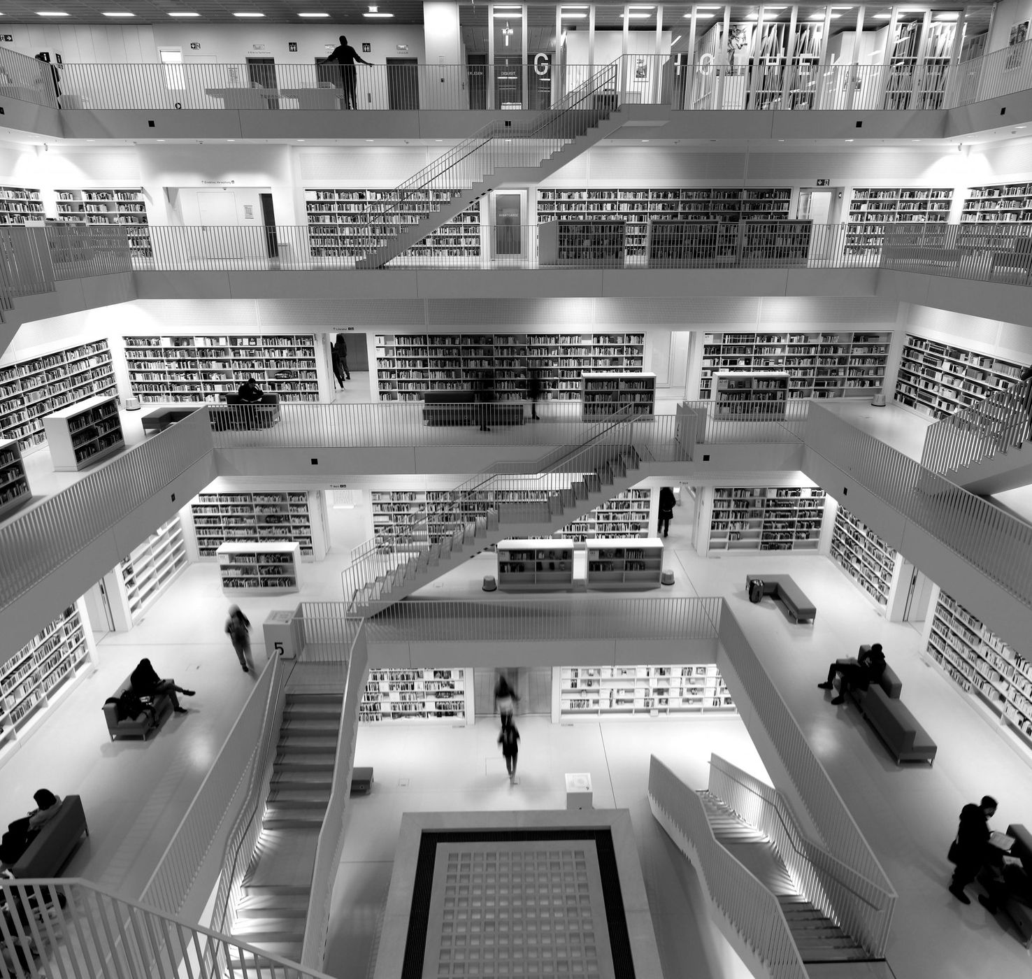 Inside City Library, Stuttgart, Germany