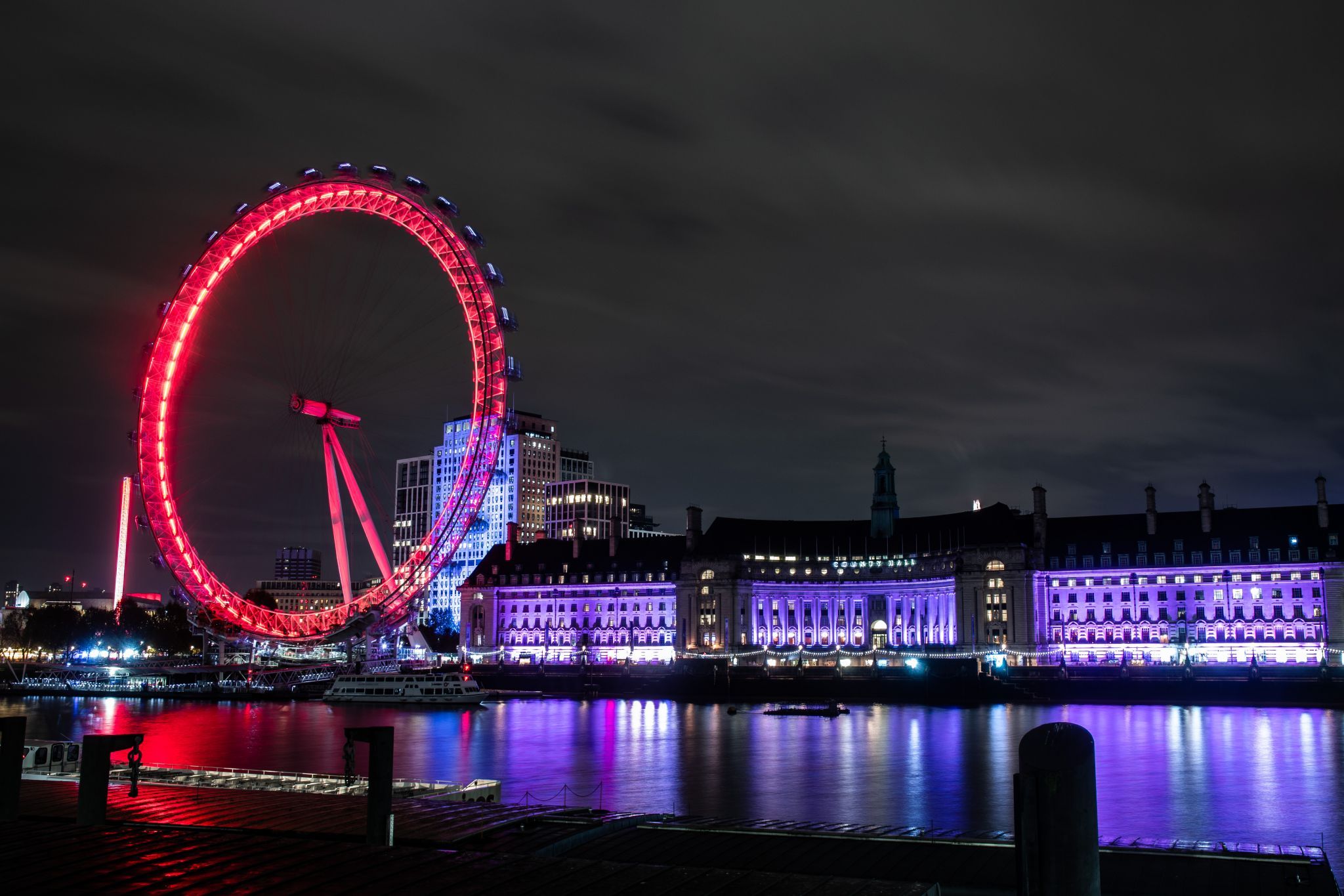 London Eye from Victoria Embankment, London, United Kingdom