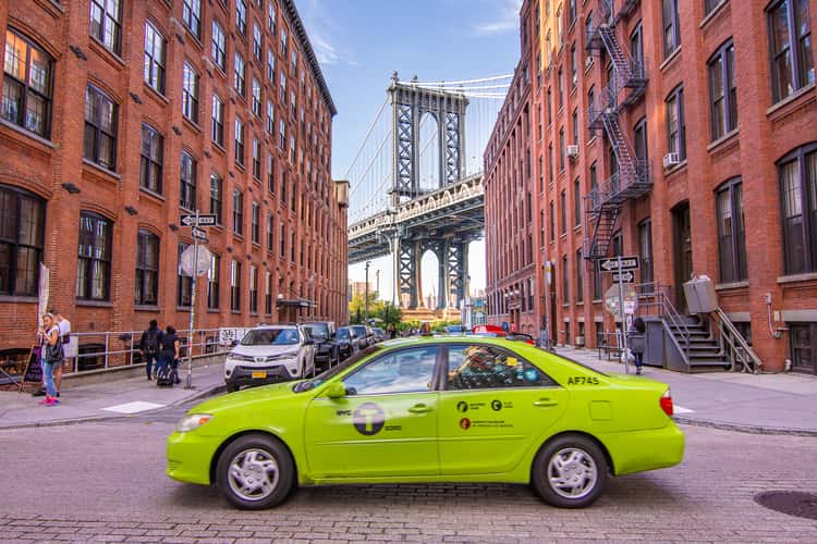 Manhattan Bridge from Washington St., New York City