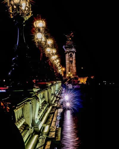Paris at Night from Pont Alexandre III