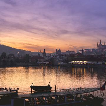 Castle and Charles Bridge, Prague, Czech Republic