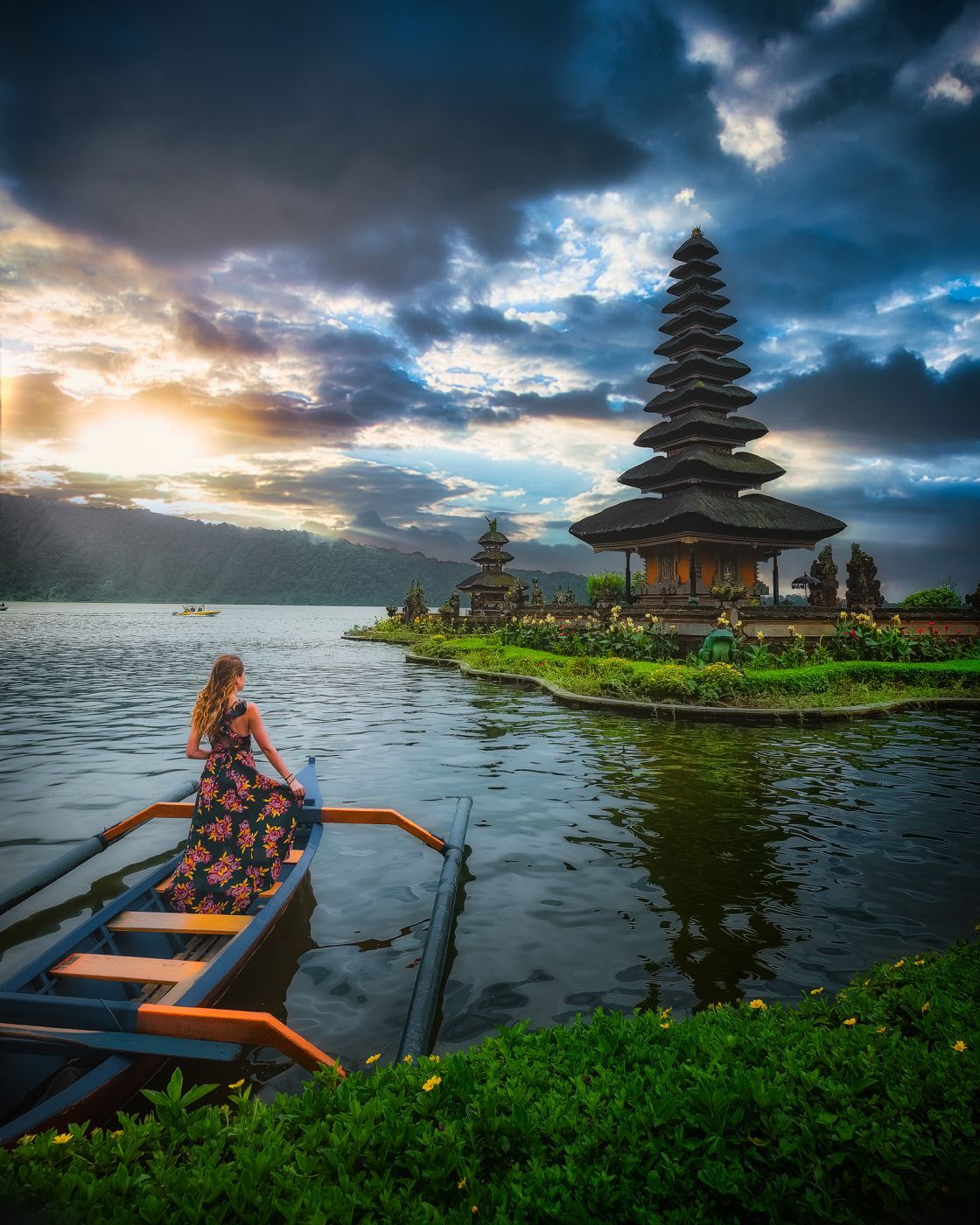 Ulun Danu Temple at Beratan Lake, Indonesia