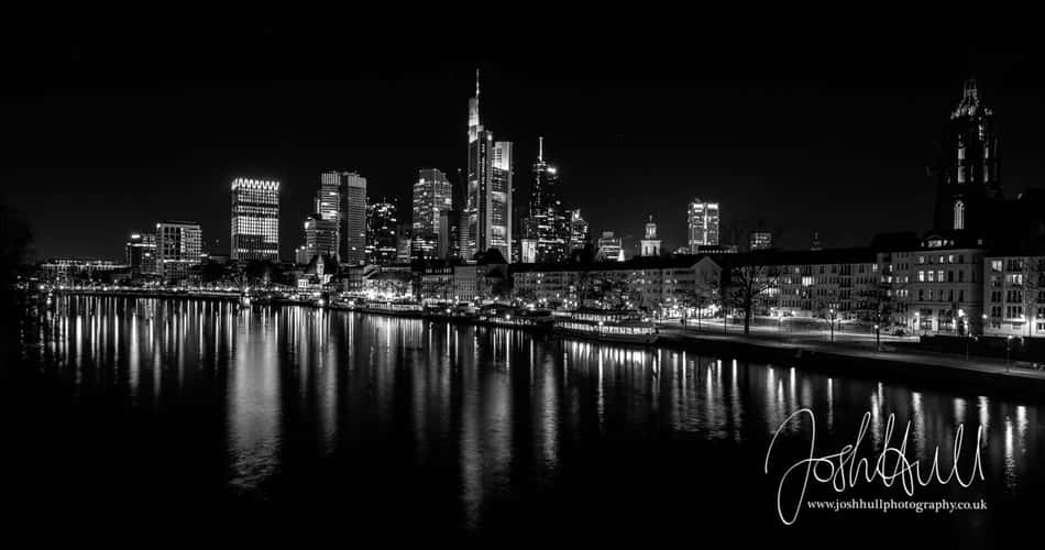 Skyline View at Alte Brücke, Frankfurt am Main