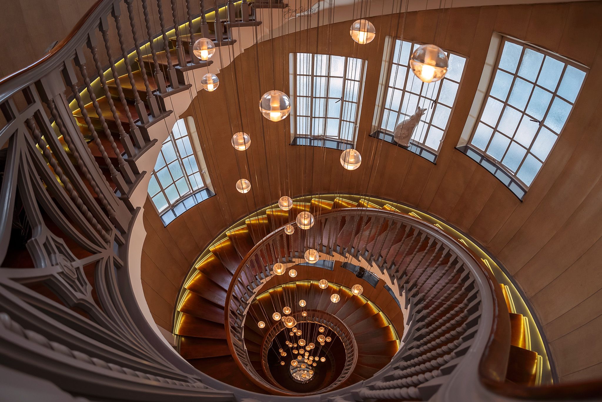 Spiral staircase in Heal & son store, United Kingdom