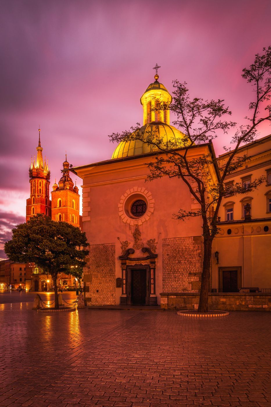 St. Mary's Basilica and St. Adalbert's Church in Kraków, Poland