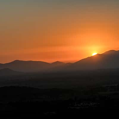 Sunset in Curacavi valley, Chile