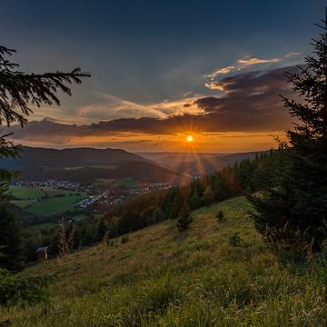 Sunset 'Rotharrsteig' Ginsterkopf, Germany