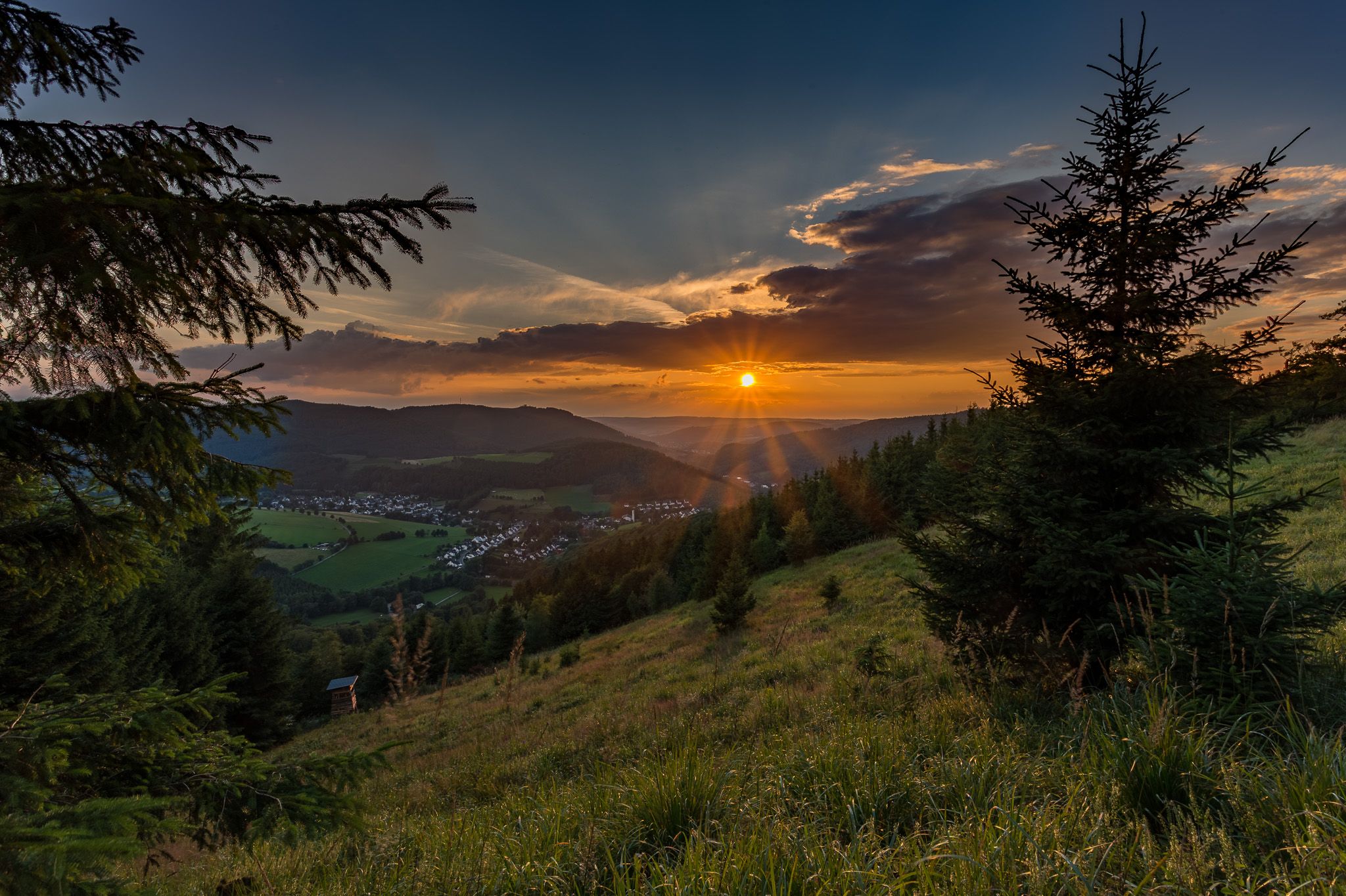 Sunset 'Rotharrsteig' Ginsterkopf, Germany