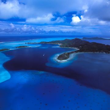 Surrounded by blue, French Polynesia