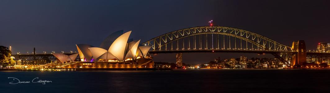 Sydney Harbour Bridge & Opera House at night