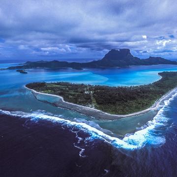 The Matira heart, French Polynesia