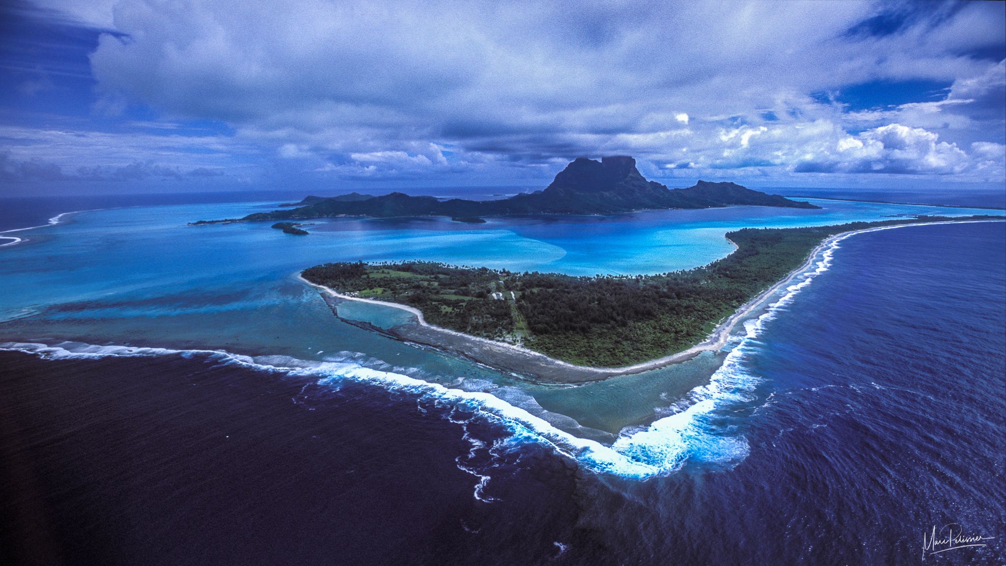 The Matira heart, French Polynesia