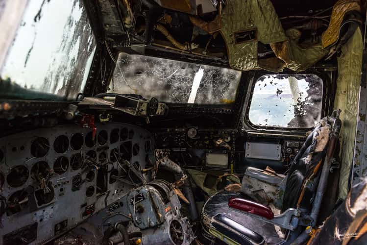 The old US plane wreck