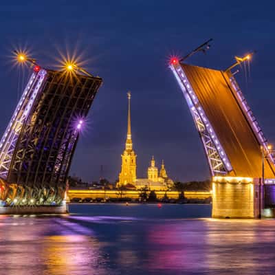 The Palace Bridge, St. Petersburg, Russian Federation