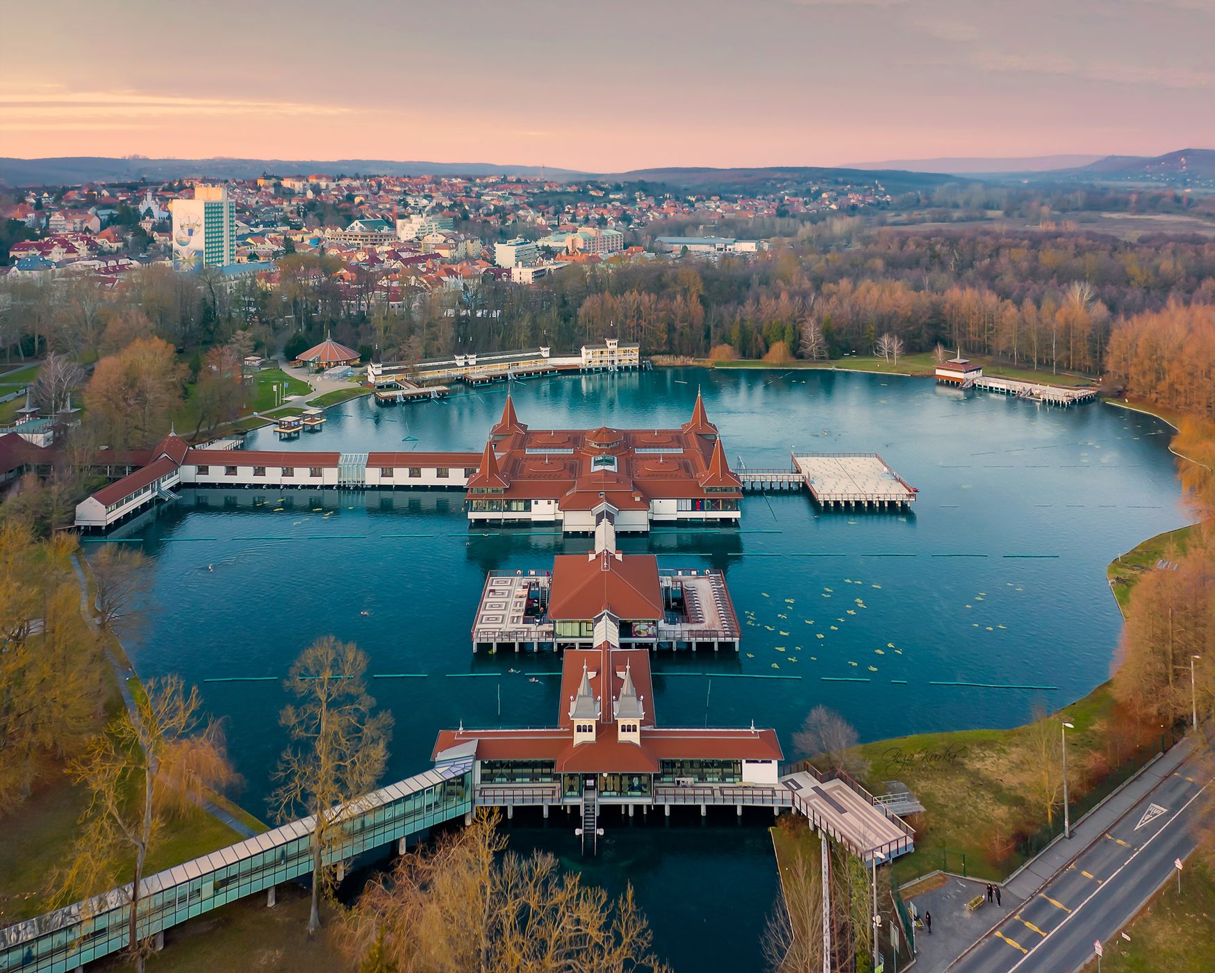 Thermal lake and bath, Hévíz, Hungary