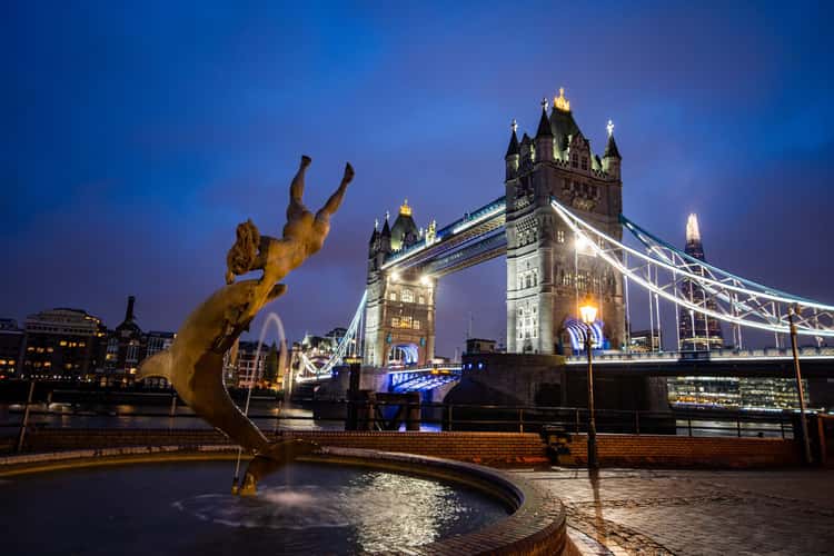 Girl & Dolphin Tower Bridge London
