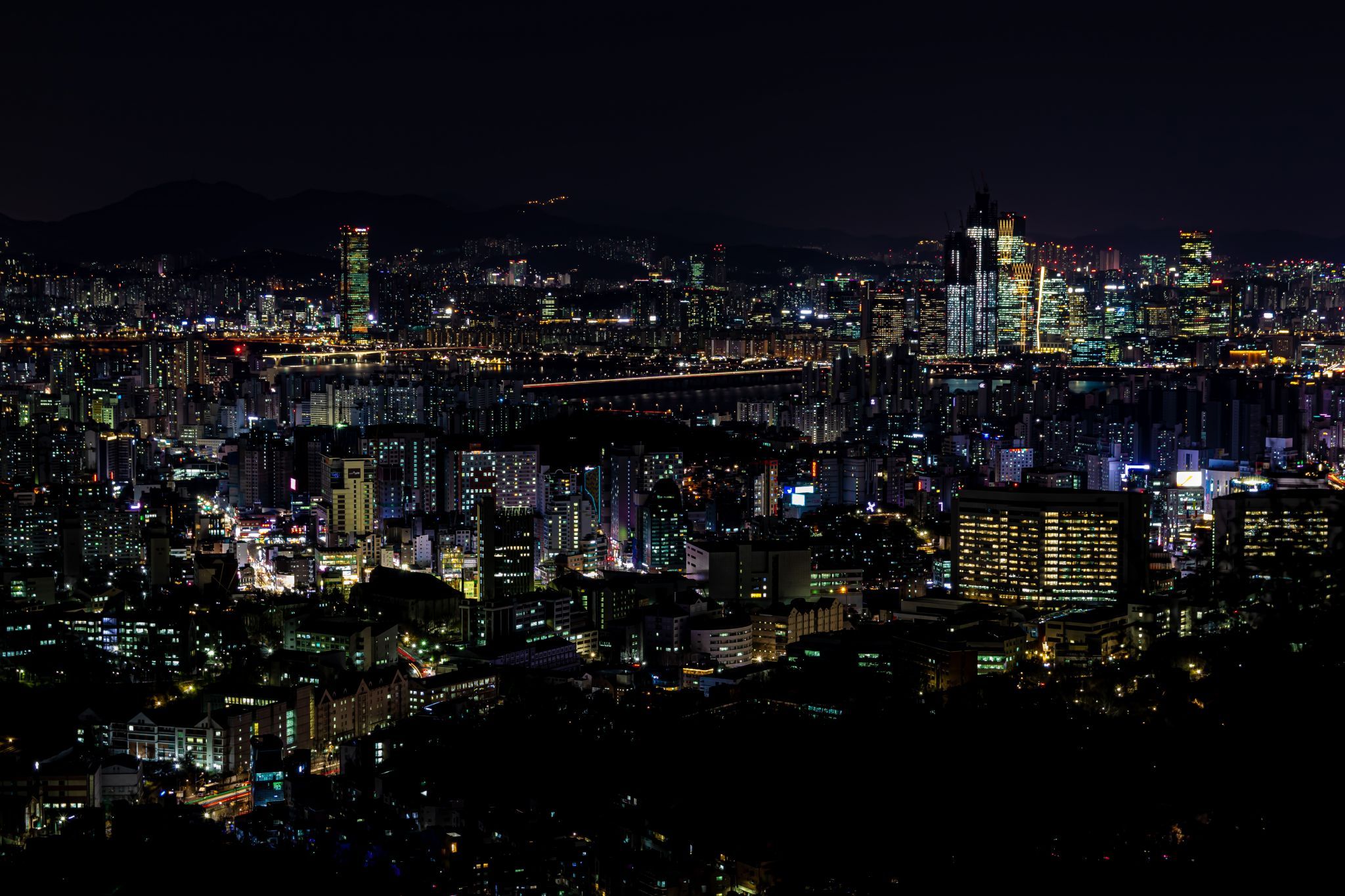 View over Seoul from Ansan Mountain, South Korea