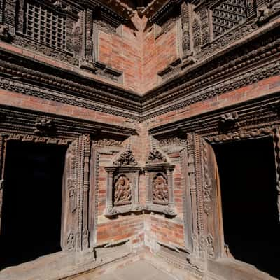 Woodcarving details at Patan museum, Nepal