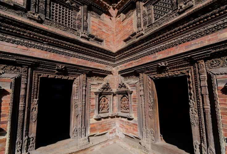 Woodcarving details at Patan museum