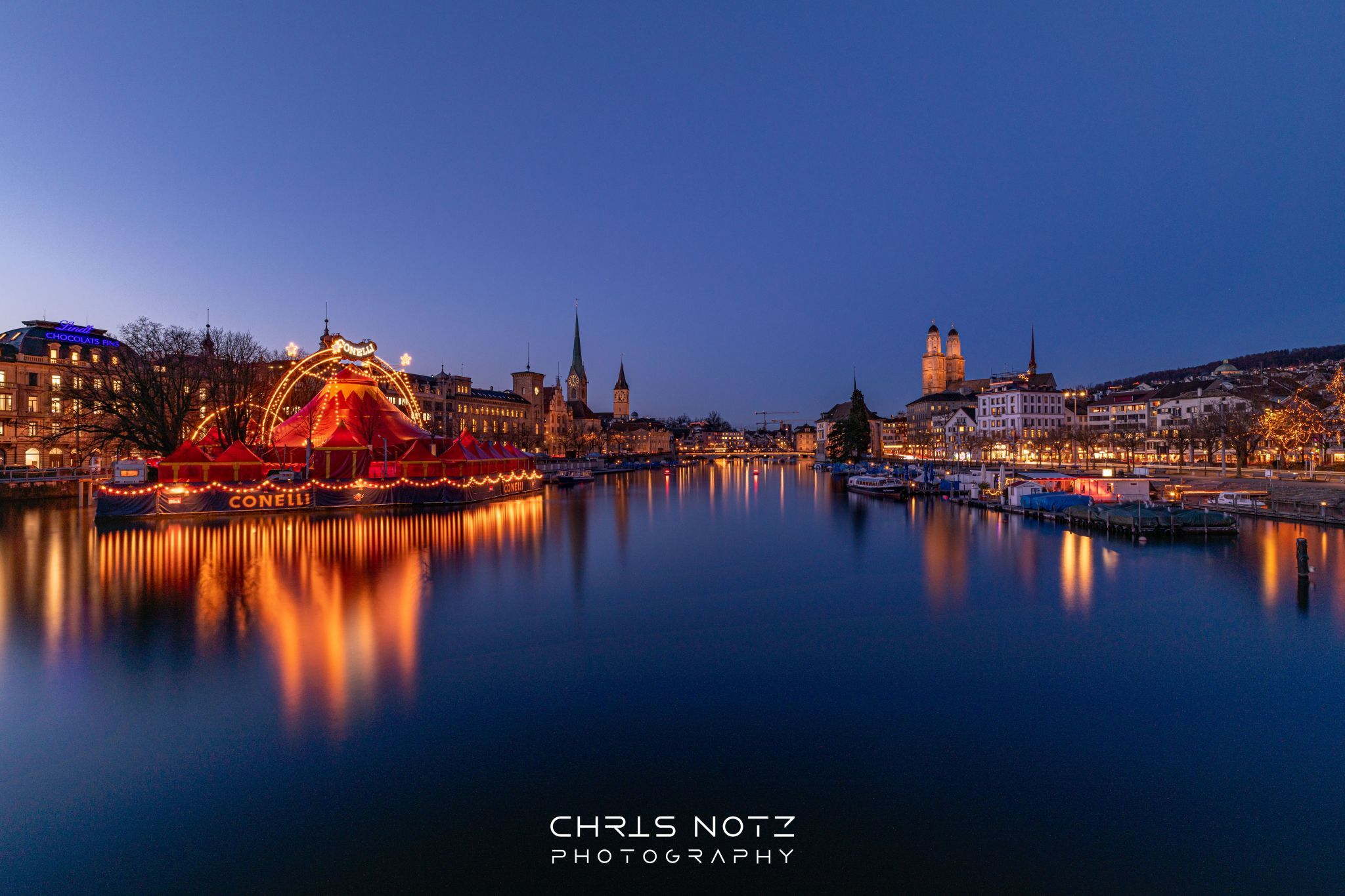 View from Quaibrücke, Zürich, Switzerland