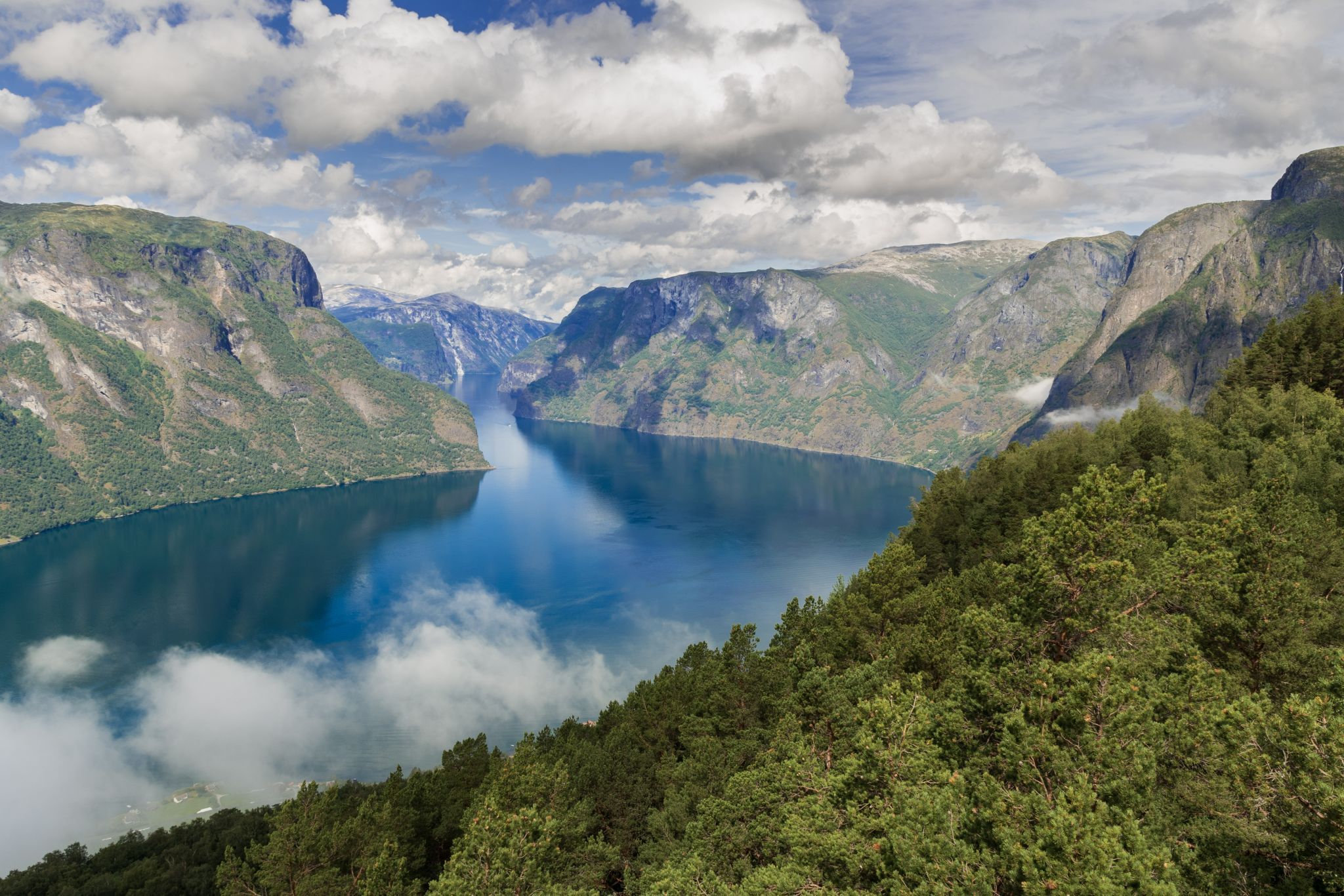 Aurlandsfjord near Aurland, Norway