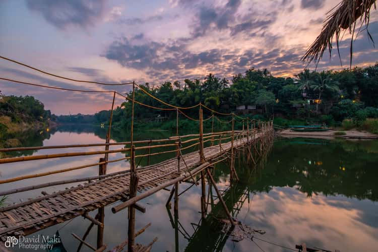 Bamboo Bridge in Luang Prabang