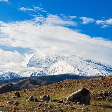 Blick auf den Muztagh Ata, Tajikistan
