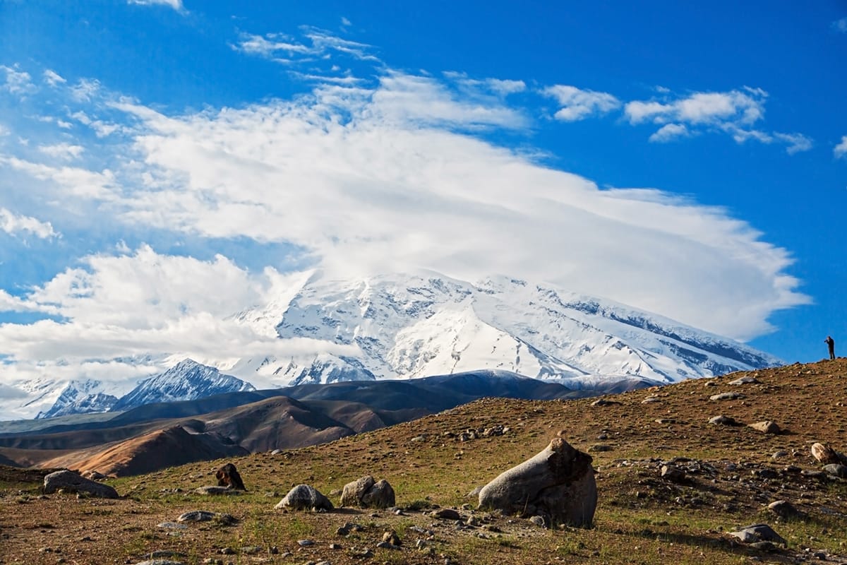 Blick auf den Muztagh Ata, Tajikistan