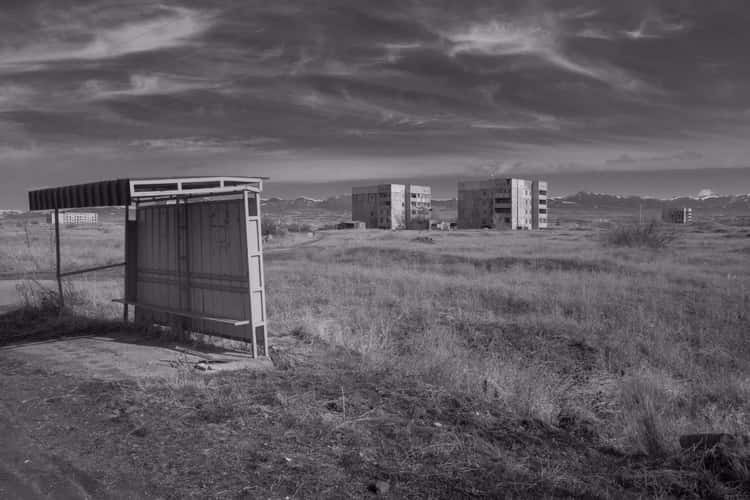 Bus stop Marmashen Highway