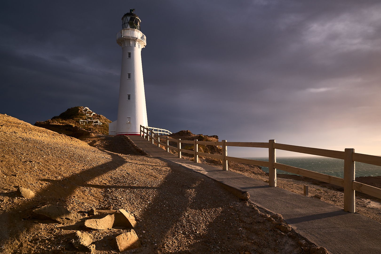 Castlepoint lighthouse, New Zealand