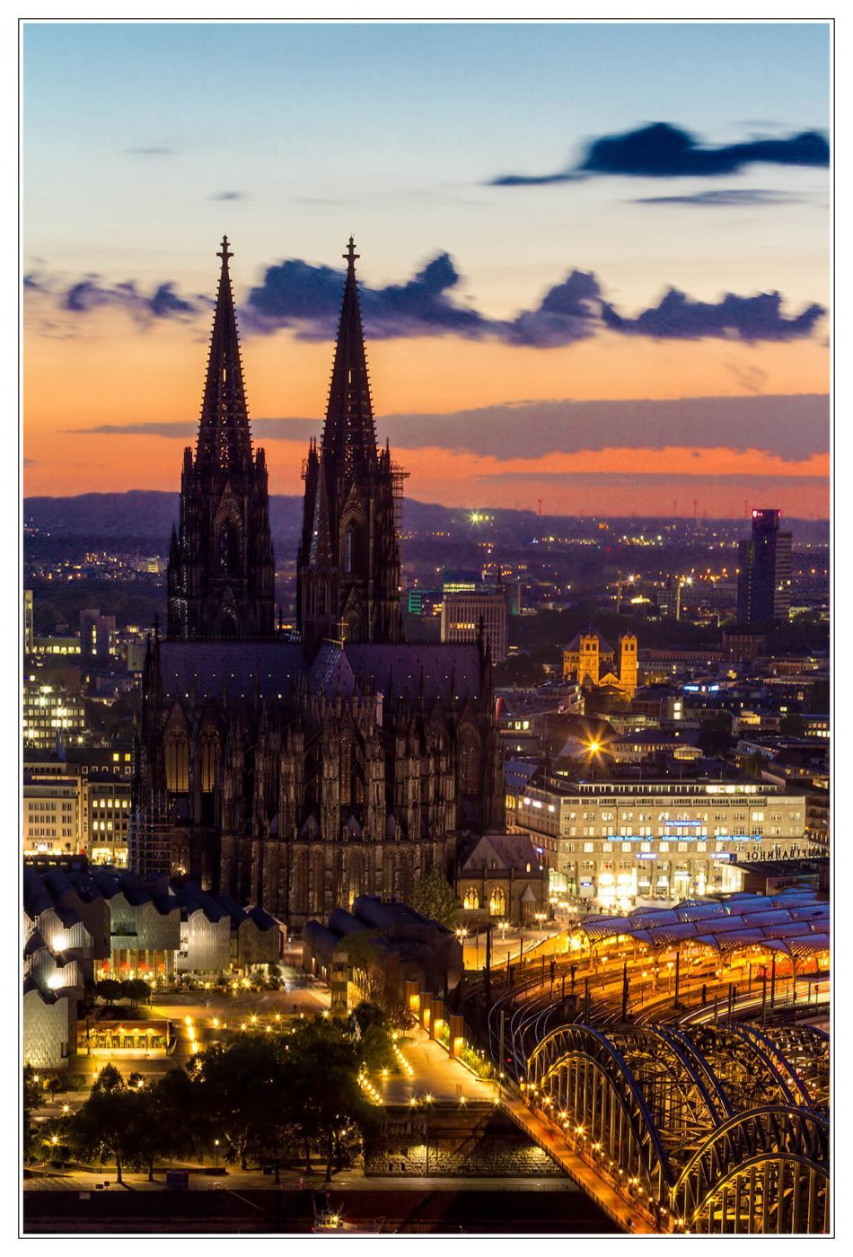 View from Triangle Tower in Cologne, Germany