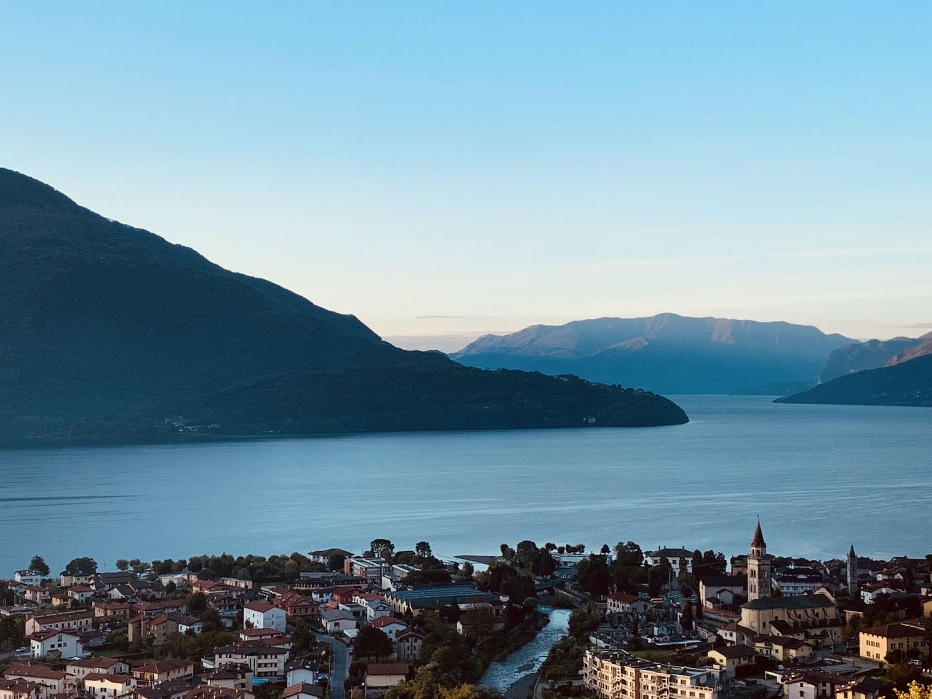 Como lake view from Vercana, Italy
