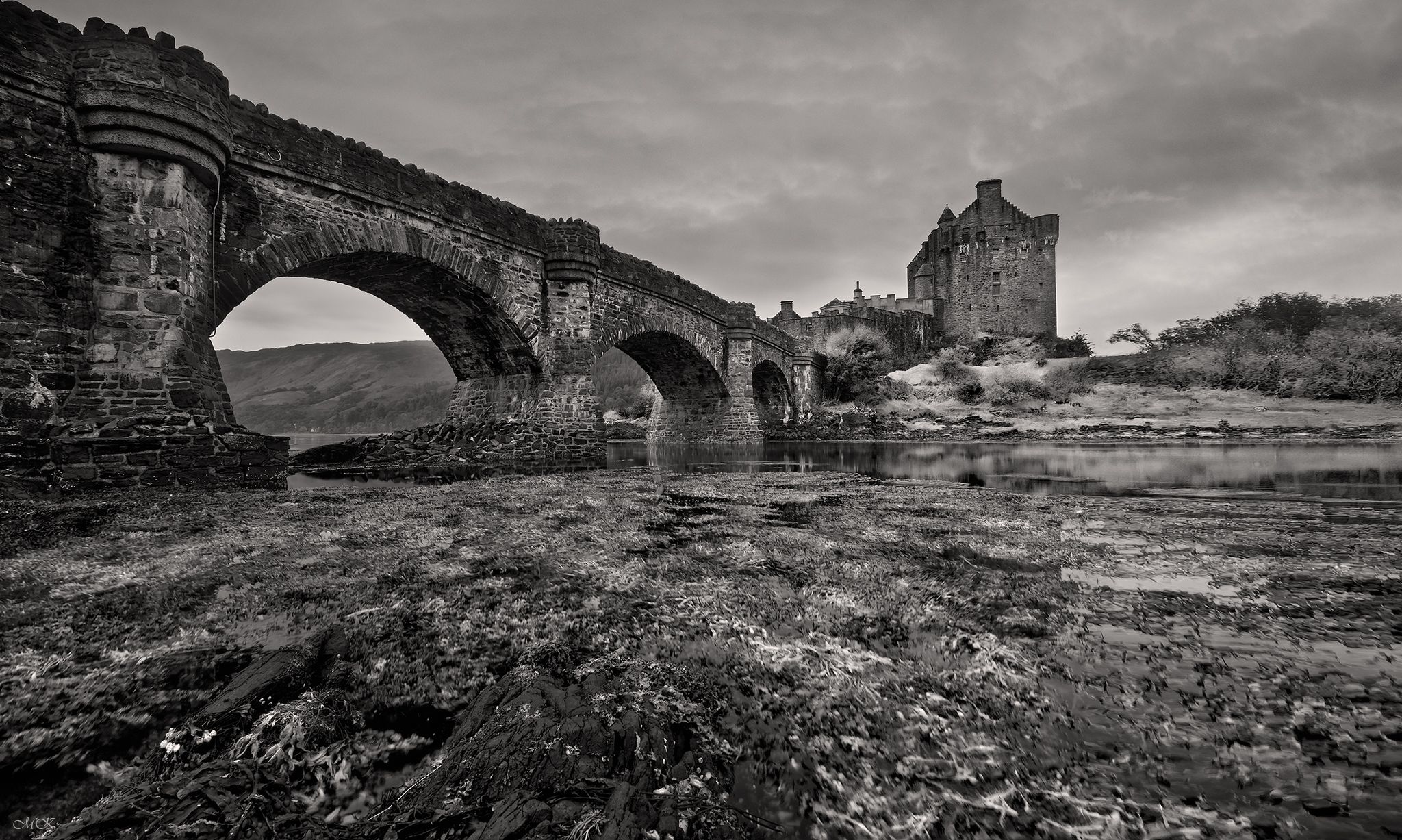 Side view II of Eilean Donan Castle, Scotland, United Kingdom