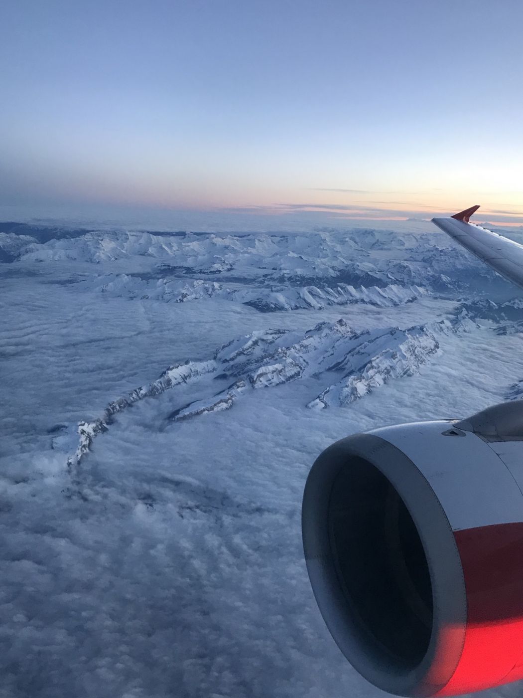 Evening flight, Switzerland