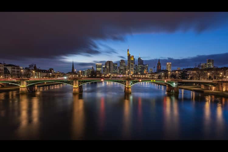 View from the Flößerbrücke, Frankfurt am Main