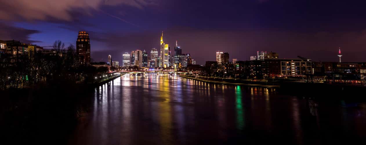 View from “Deutschherrenbridge“, Frankfurt am Main