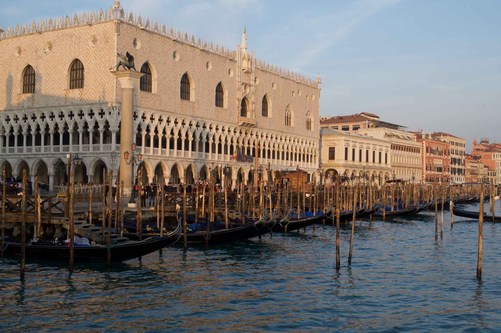 Gondola Parking at Palazzo Ducale, Italy