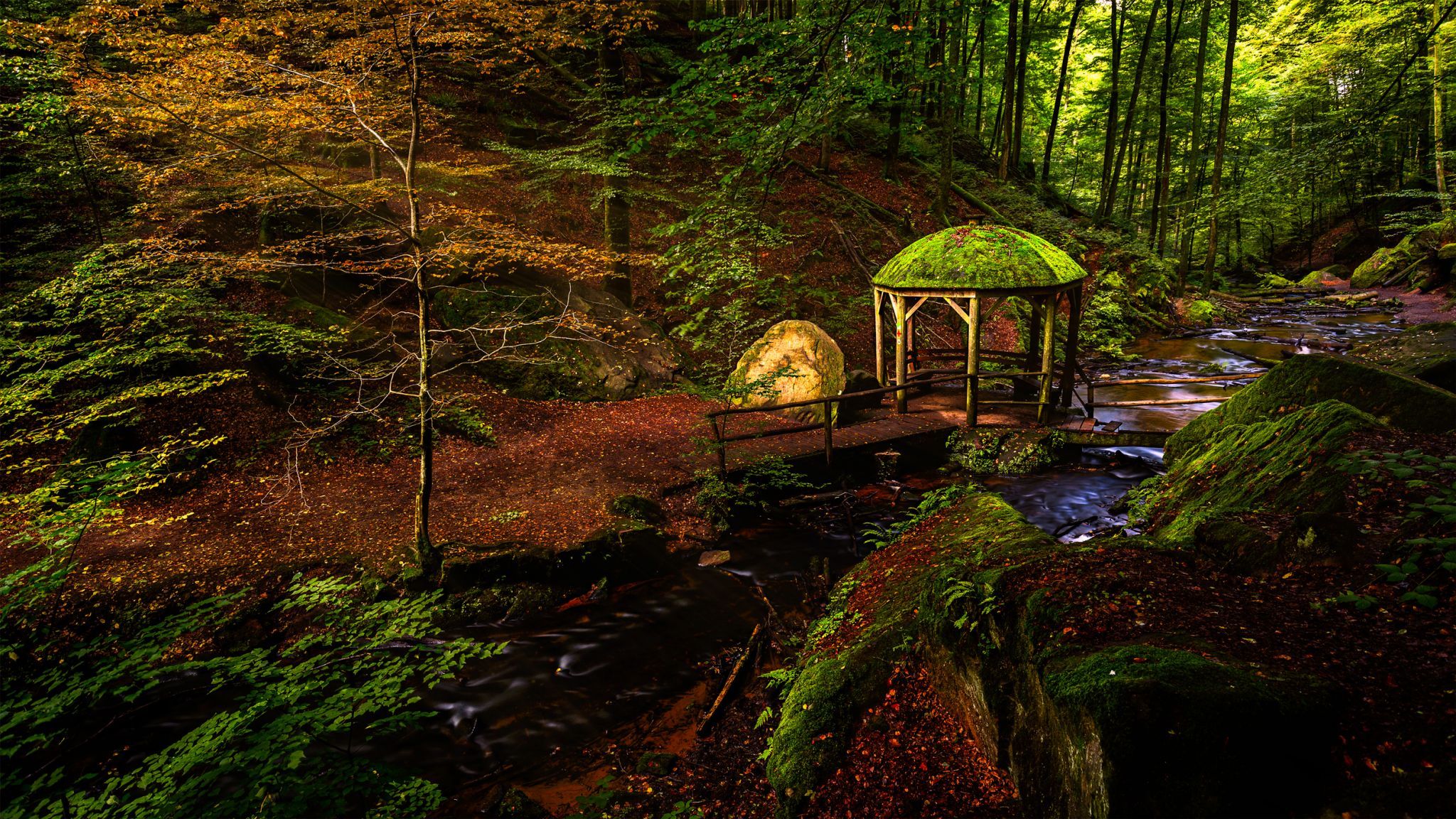 Wooden Pavilion at Karlstalschlucht, Germany