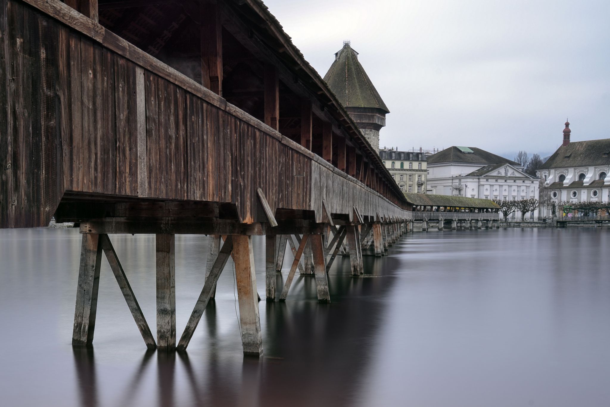 (Kapellbrücke) Chapel Bridge in Lucerne, Switzerland