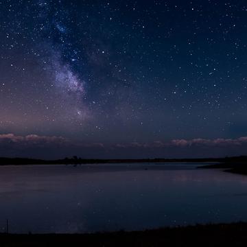 Lake at nighttime, Portugal