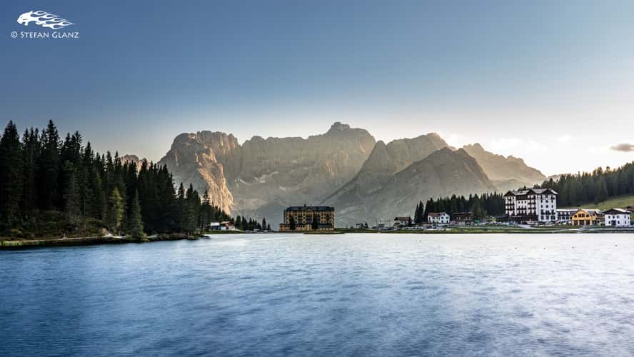 Hotel at Lake Misurina, Dolomites