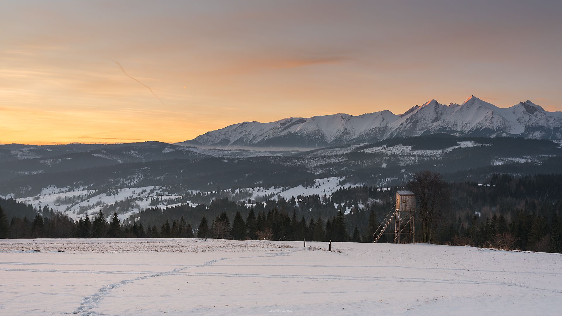 Łapszanka - panorama of Tatra mouintains, Poland
