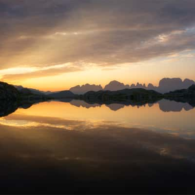 Magnificent Black Lake, Italy