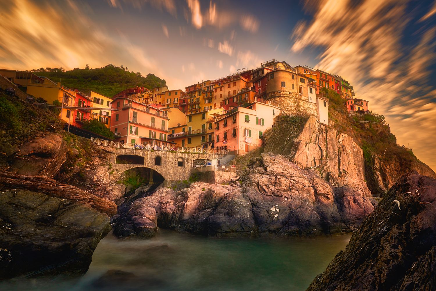 Manarola from close up, Italy