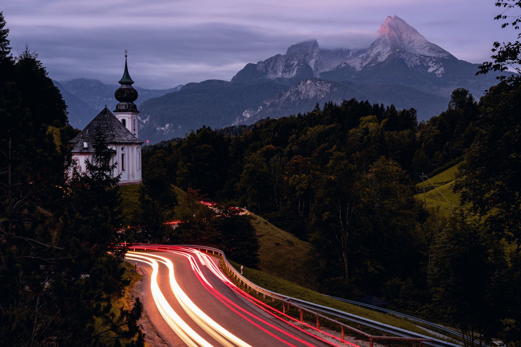Maria Gern Church, Bavaria - Hill View, Germany